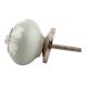 Sage Green White Hearted Ceramic Knobs 